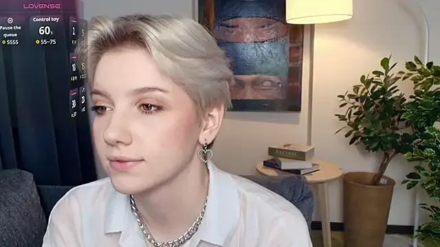 OdelynaAsp — sperm drips from mouth on boobs