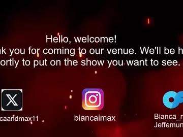 bianca_and_maxwell — Current Goal: creampie at 1000 tokens -- Next Goal: control de fuck machine -- PVT (OPEN) #creampie #anal - Multi-Goal : Subject shows GOALS #young #BigTits #latina